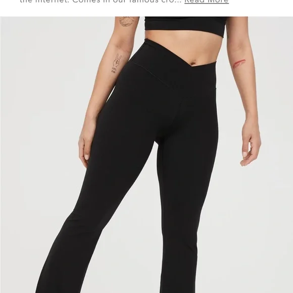 OFFLINE By Aerie Real Me High Waisted Crossover super Flare Legging size medium - Picture 4 of 4